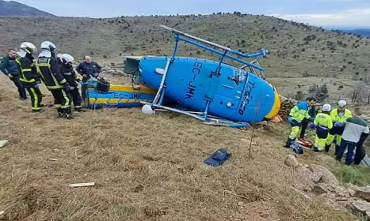 El helic&oacute;ptero Pegasus de la DGT estrellado
