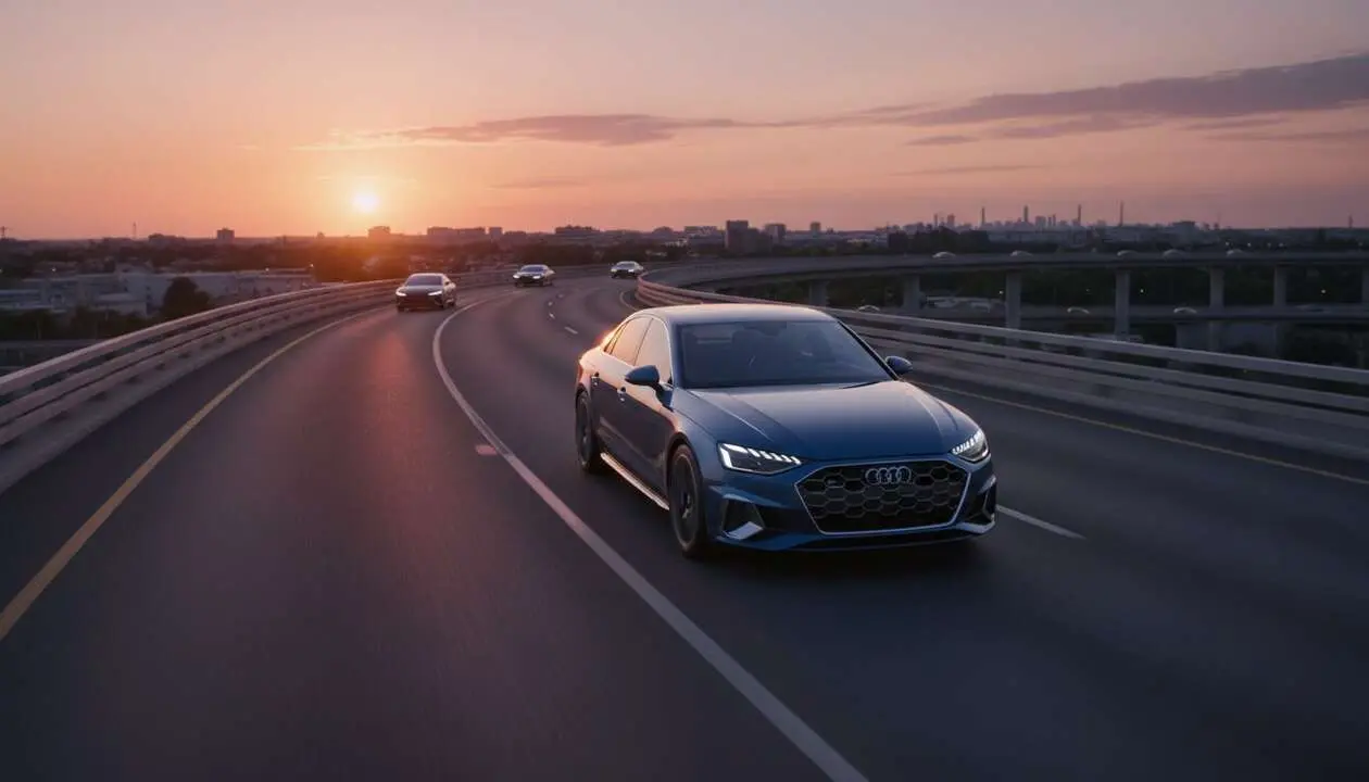  Audi A4 2026 destacado en dise&ntilde;o moderno y tecnolog&iacute;a avanzada que revolucionan el segmento de coches de lujo &mdash; Imagen generada por IA 