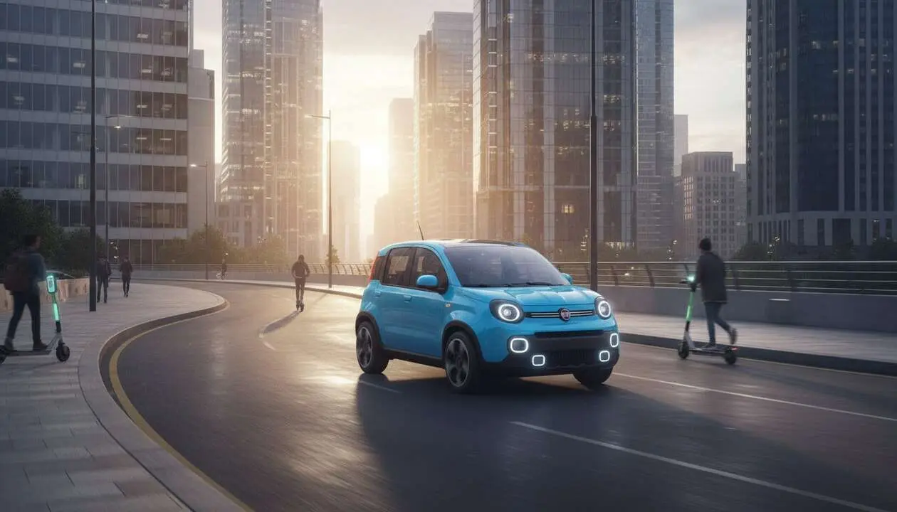  Fiat Pandina 2026 mostrando su dise&ntilde;o compacto y moderno listo para revolucionar las calles urbanas &mdash; Imagen generada por IA 