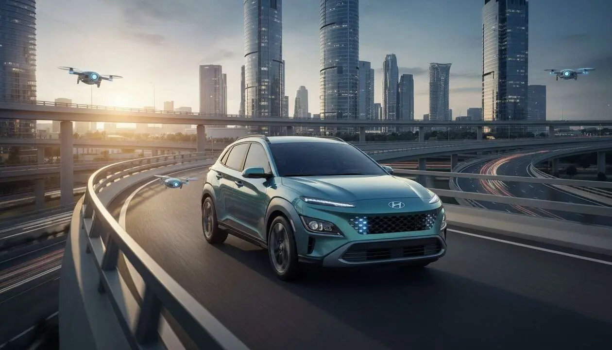  Hyundai Kona 2026 con dise&ntilde;o innovador y tecnolog&iacute;a avanzada integrada para una experiencia de conducci&oacute;n superior &mdash; Imagen generada por IA 