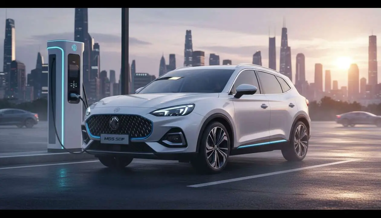 MG MGS9 PHEV 2026 h&iacute;brido enchufable con dise&ntilde;o moderno y tecnolog&iacute;a avanzada para movilidad sostenible &mdash; Imagen generada por IA 
