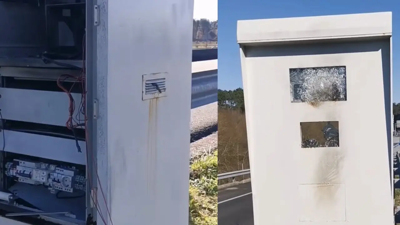 El radar de Orense vandalizado
