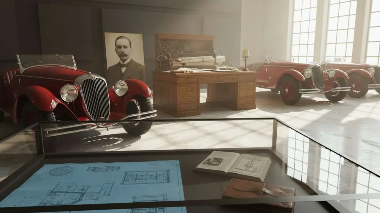  Nicola Romeo, fundador de Alfa Romeo, celebrando 150 a&ntilde;os desde su nacimiento y su legado en la automoci&oacute;n italiana &mdash; Imagen generada por IA 