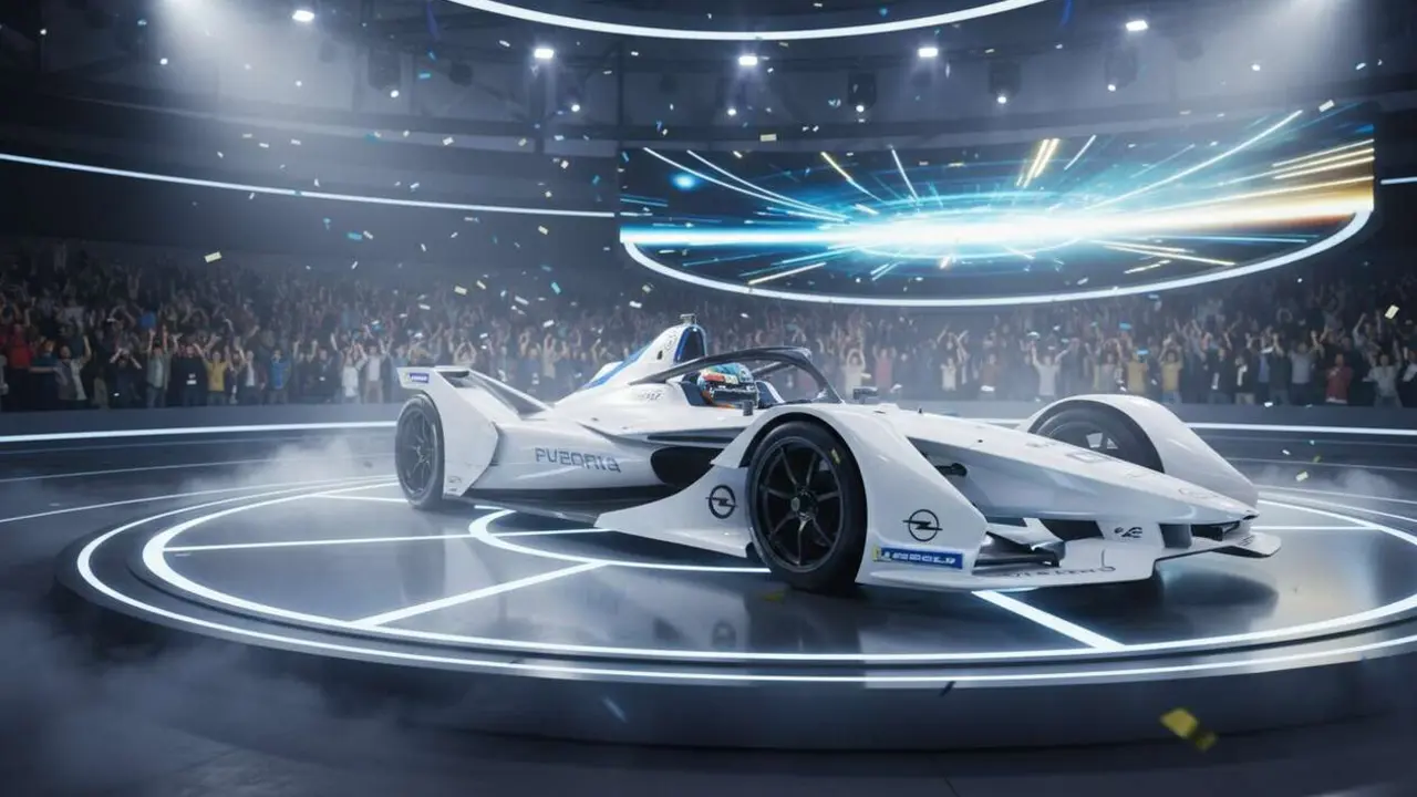  Opel GSE 27FE monoplaza revolucionario en la F&oacute;rmula E demostrando innovaci&oacute;n y tecnolog&iacute;a avanzada &mdash; Imagen generada por IA 