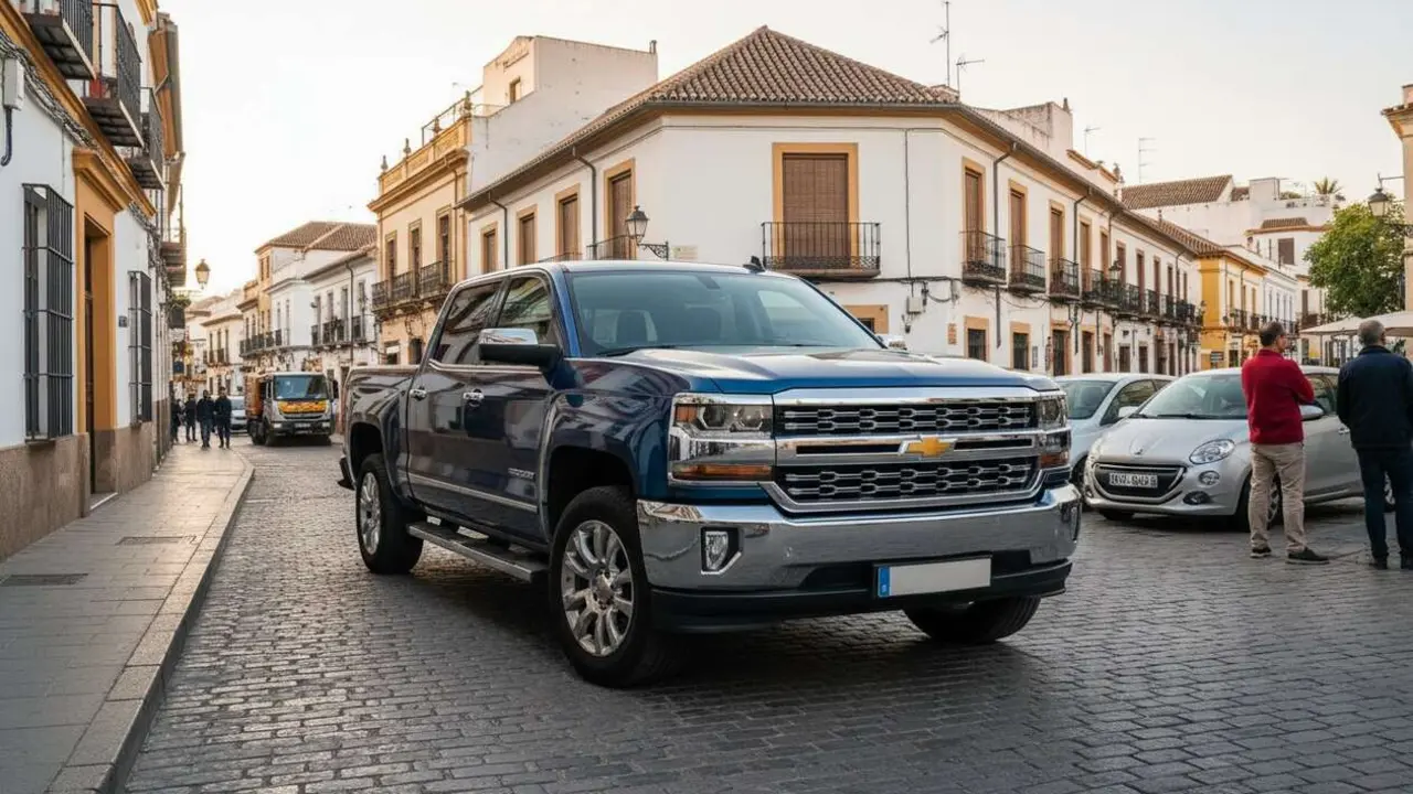  Chevrolet Silverado en Espa&ntilde;a: razones por las que no se ven en las calles espa&ntilde;olas &mdash; Imagen generada por IA 