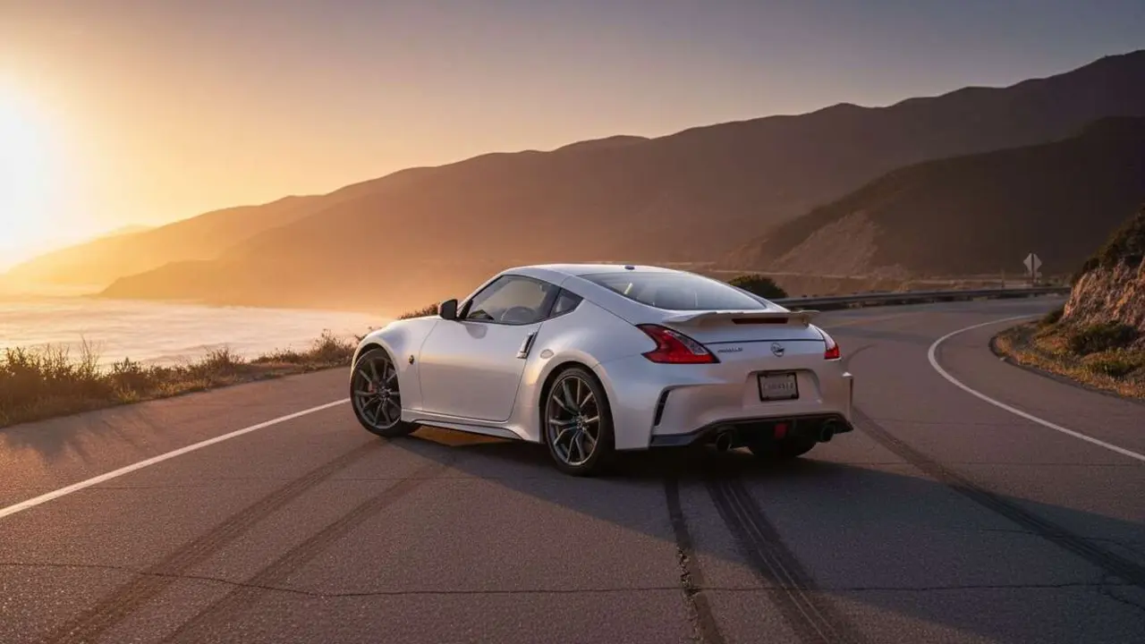  Nissan 370Z Nismo en acci&oacute;n mostrando su dise&ntilde;o deportivo y rendimiento excepcional en carretera &mdash; Imagen generada por IA 