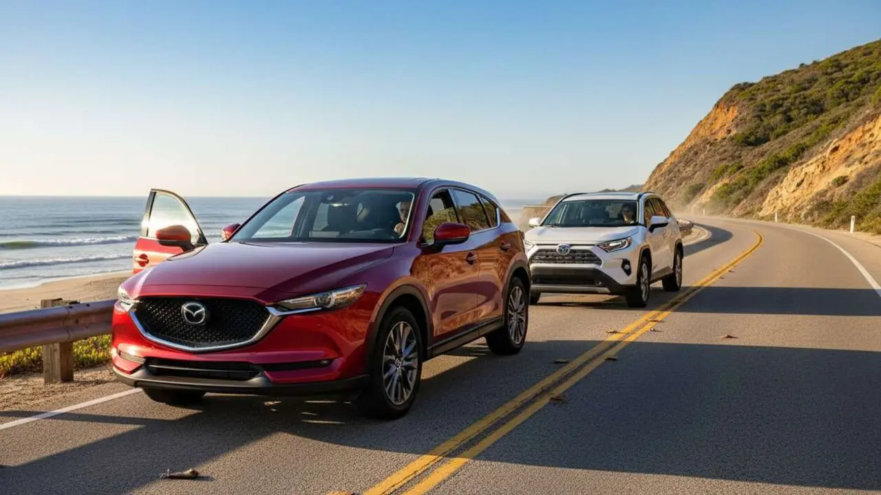  Nuevo Mazda CX-5 con descuento de 6.200 euros superando en prestaciones al Toyota RAV4 ECO en el mercado actual &mdash; Imagen generada por IA 