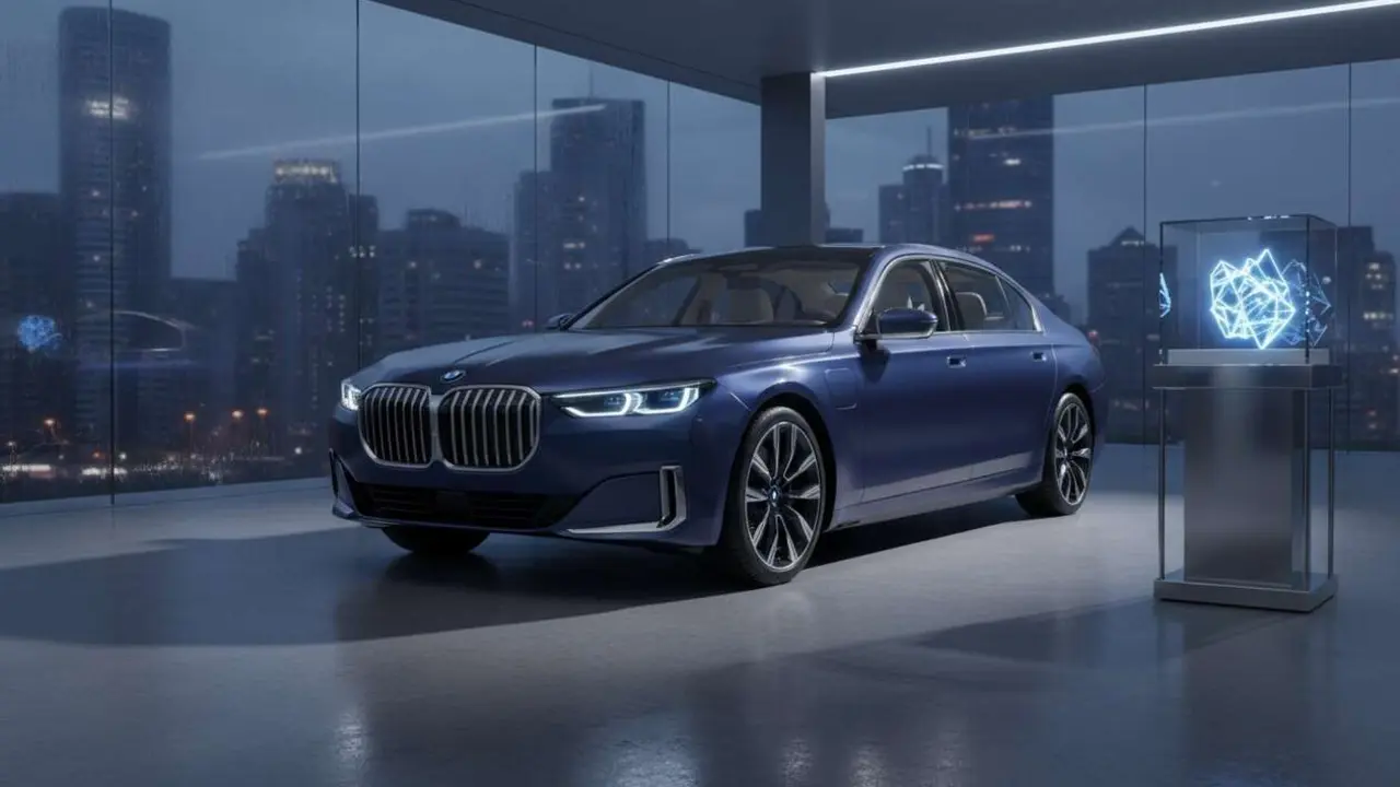  BMW i7 el&eacute;ctrico premium con tecnolog&iacute;a avanzada y dise&ntilde;o de lujo redefiniendo el mercado automotriz &mdash; Imagen generada por IA 