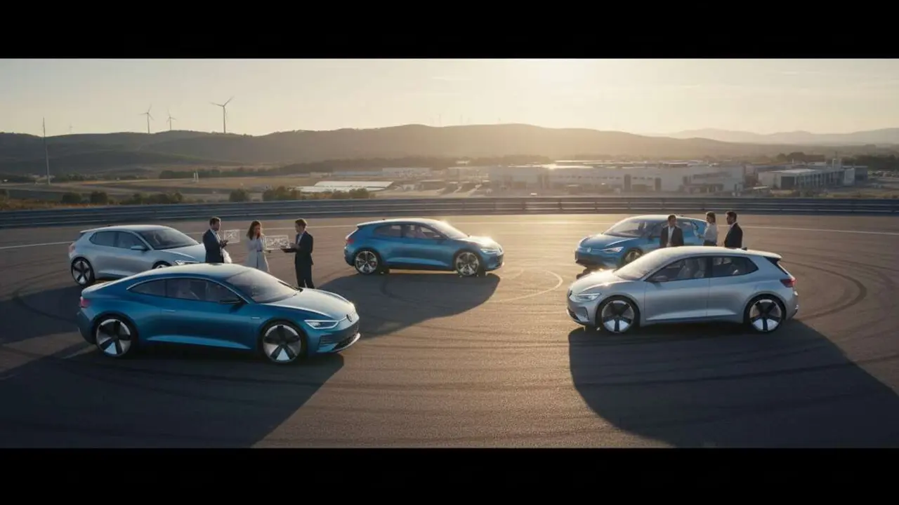  Volkswagen 2026 presenta innovadoras novedades el&eacute;ctricas fabricadas en Espa&ntilde;a que sorprenden al mercado automotriz &mdash; Imagen generada por IA 