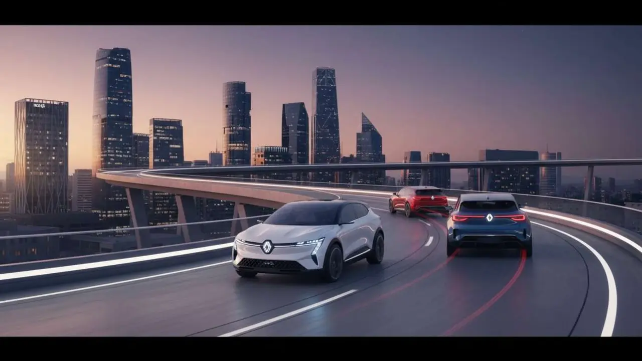  Renault presenta sus innovadores coches el&eacute;ctricos E-Tech que revolucionan el mercado automotriz sostenible &mdash; Imagen generada por IA 