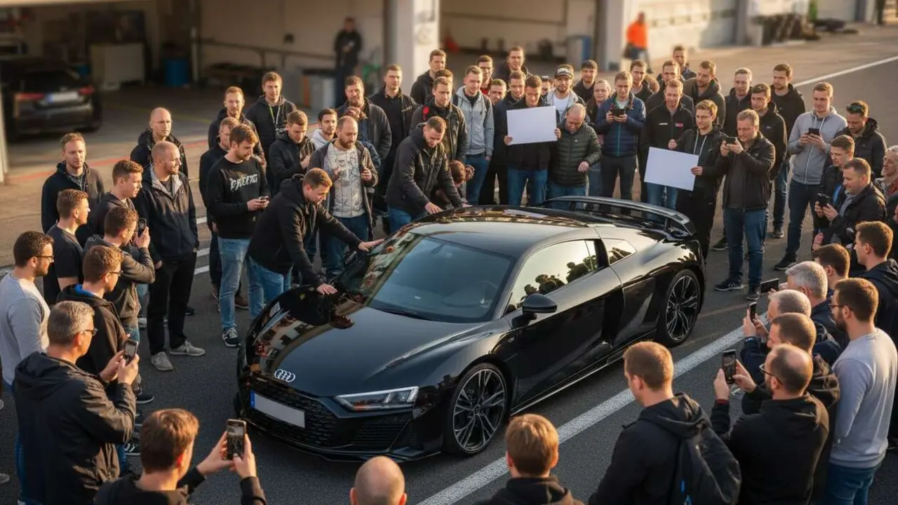  Audi R8 retirado genera gran reacci&oacute;n entre los fans que esperan su posible regreso al mercado deportivo &mdash; Imagen generada por IA 