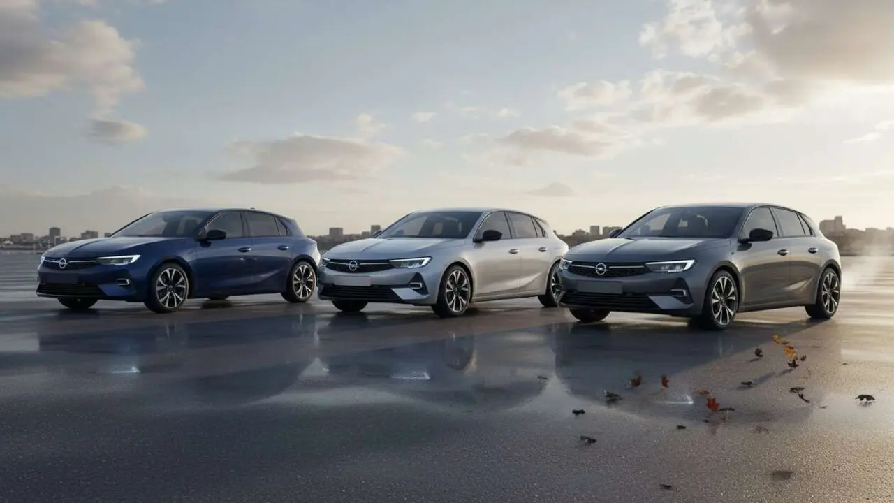  El nuevo Opel Astra 2026 en versi&oacute;n el&eacute;ctrica, h&iacute;brida y di&eacute;sel mostrando su dise&ntilde;o innovador y opciones de motorizaci&oacute;n &mdash; Imagen generada por IA 