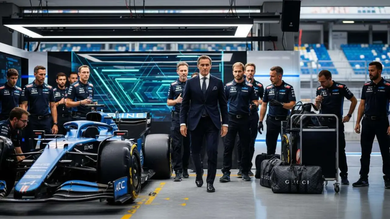  Luca de Meo regresa a Renault y revoluciona Alpine en la F&oacute;rmula 1 con colaboraci&oacute;n exclusiva de Gucci &mdash; Imagen generada por IA 