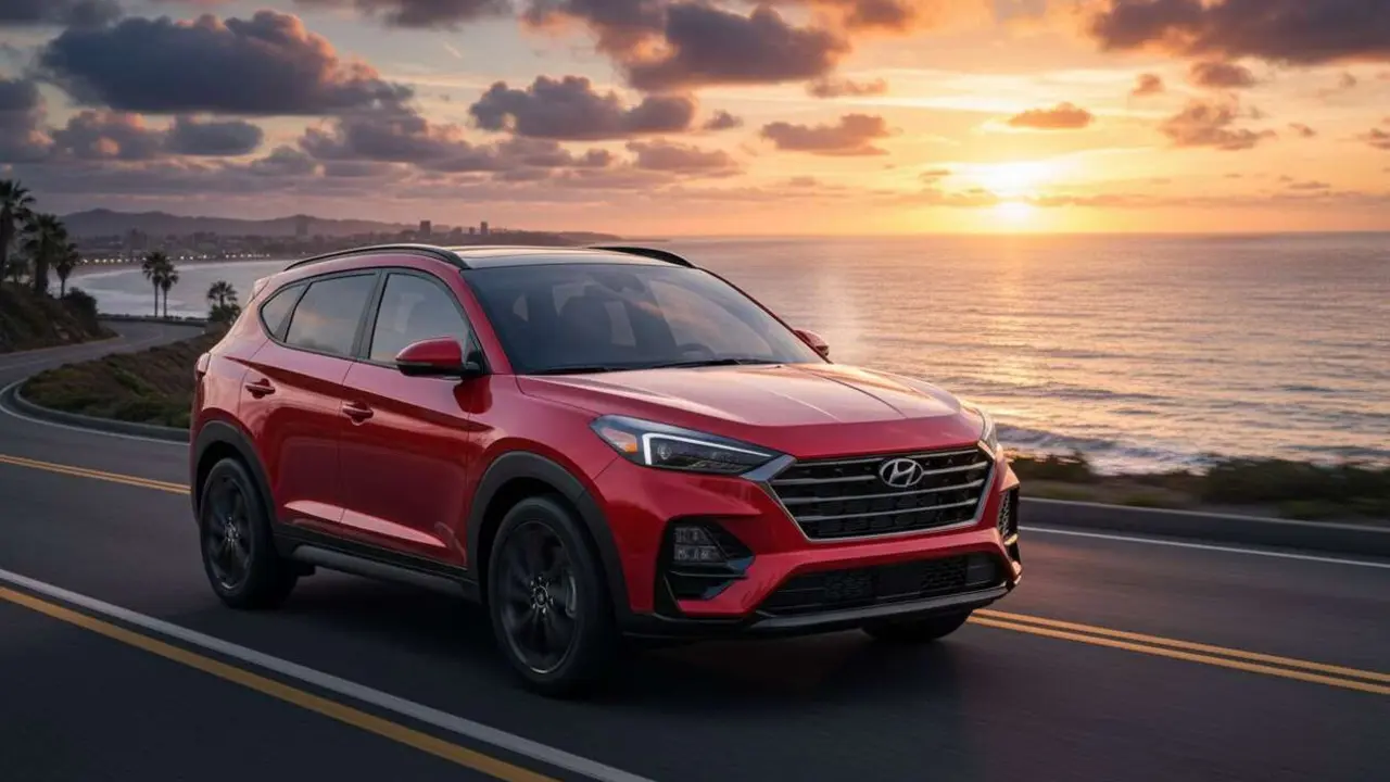  Hyundai Tucson N Line 2026 SUV h&iacute;brido deportivo con dise&ntilde;o moderno y tecnolog&iacute;a avanzada para conducci&oacute;n eficiente &mdash; Imagen generada por IA 