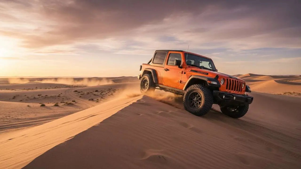  Jeep Wrangler Scrambler SRT en acci&oacute;n con dise&ntilde;o todoterreno extremo y potencia que conquista cualquier terreno &mdash; Imagen generada por IA 