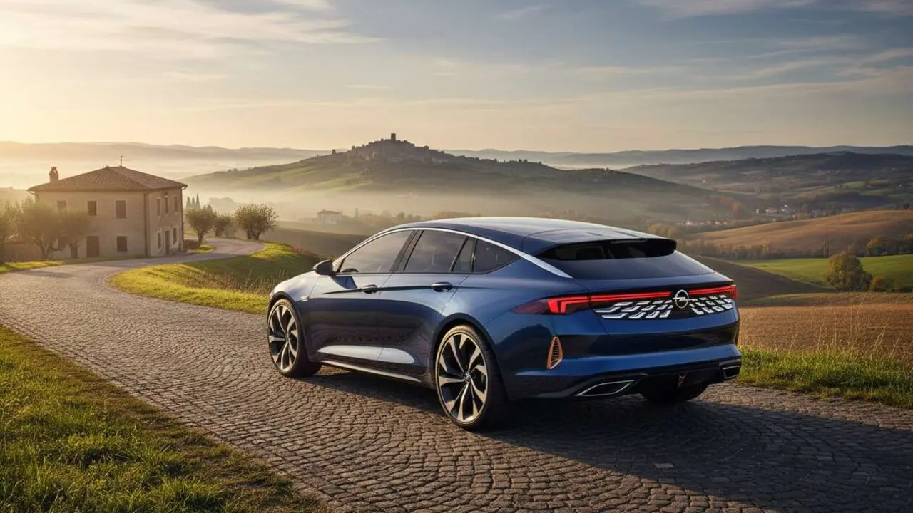  Opel Insignia crossover italiano nuevo dise&ntilde;o y caracter&iacute;sticas destacadas del regreso del modelo Opel Insignia &mdash; Imagen generada por IA 