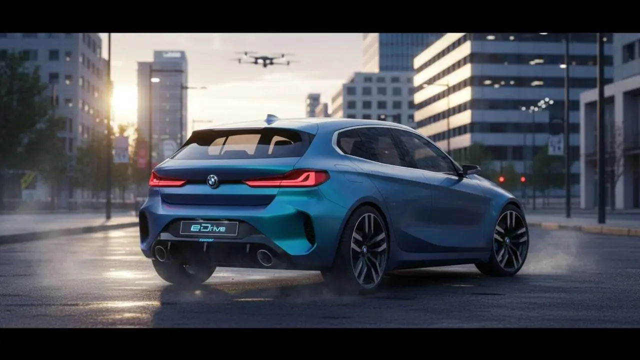  Nuevo BMW Serie 1 2026 con dise&ntilde;o trasero y avanzada tecnolog&iacute;a eDrive para m&aacute;xima eficiencia y rendimiento &mdash; Imagen generada por IA 