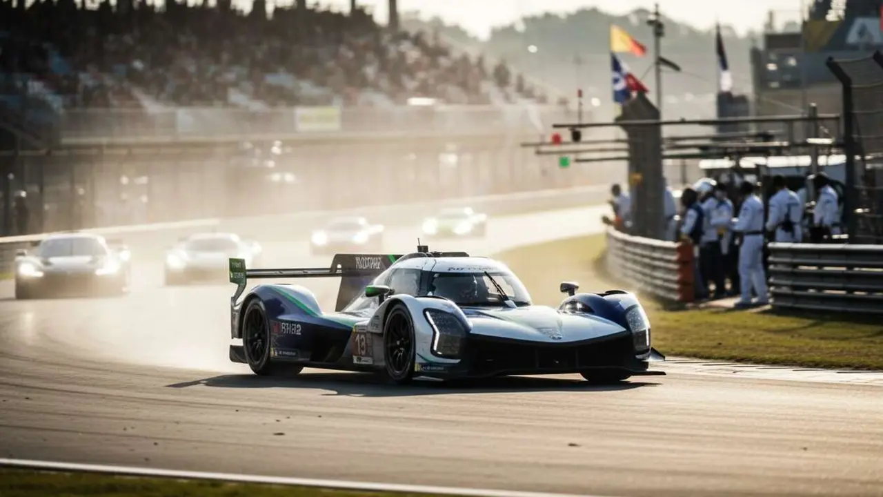  Toyota TR LH2 prototipo de hidr&oacute;geno revolucionando la competici&oacute;n en las 24 Horas de Le Mans con tecnolog&iacute;a sostenible &mdash; Imagen generada por IA 