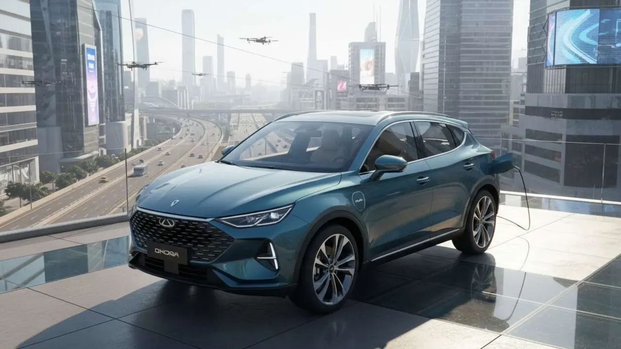  Omoda 5 con dise&ntilde;o innovador y tecnolog&iacute;a avanzada que est&aacute; revolucionando el mercado automotriz actual &mdash; Imagen generada por IA 