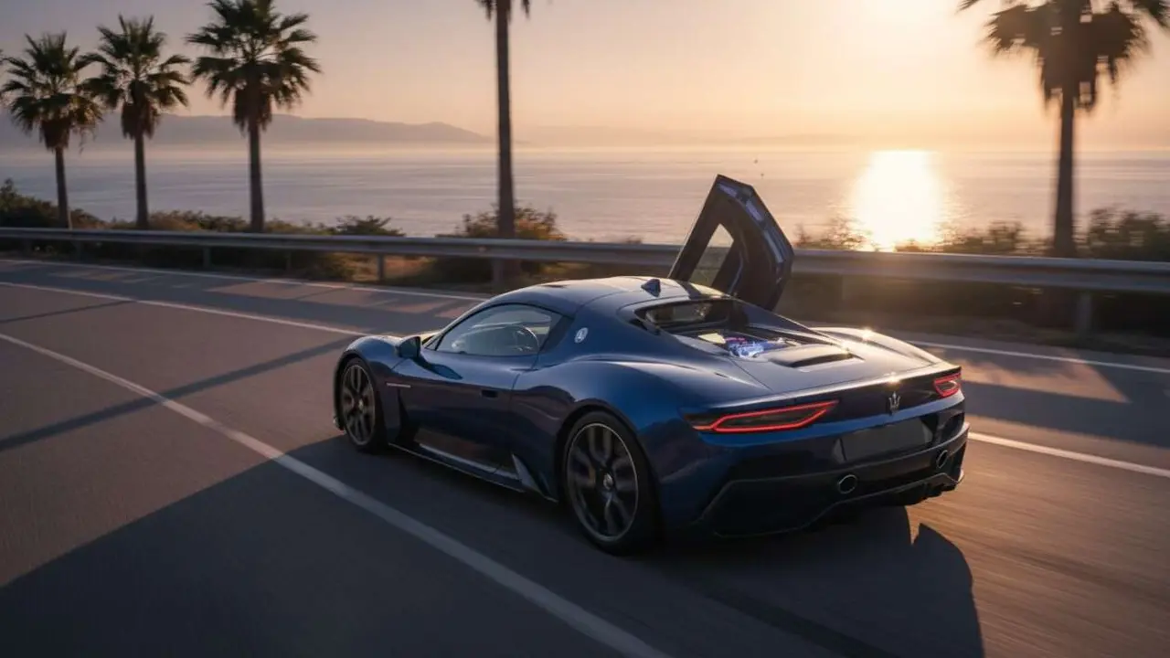  Maserati MC Pura Cielo con dise&ntilde;o exclusivo y potente motor V6 central para m&aacute;xima performance y elegancia &mdash; Imagen generada por IA 