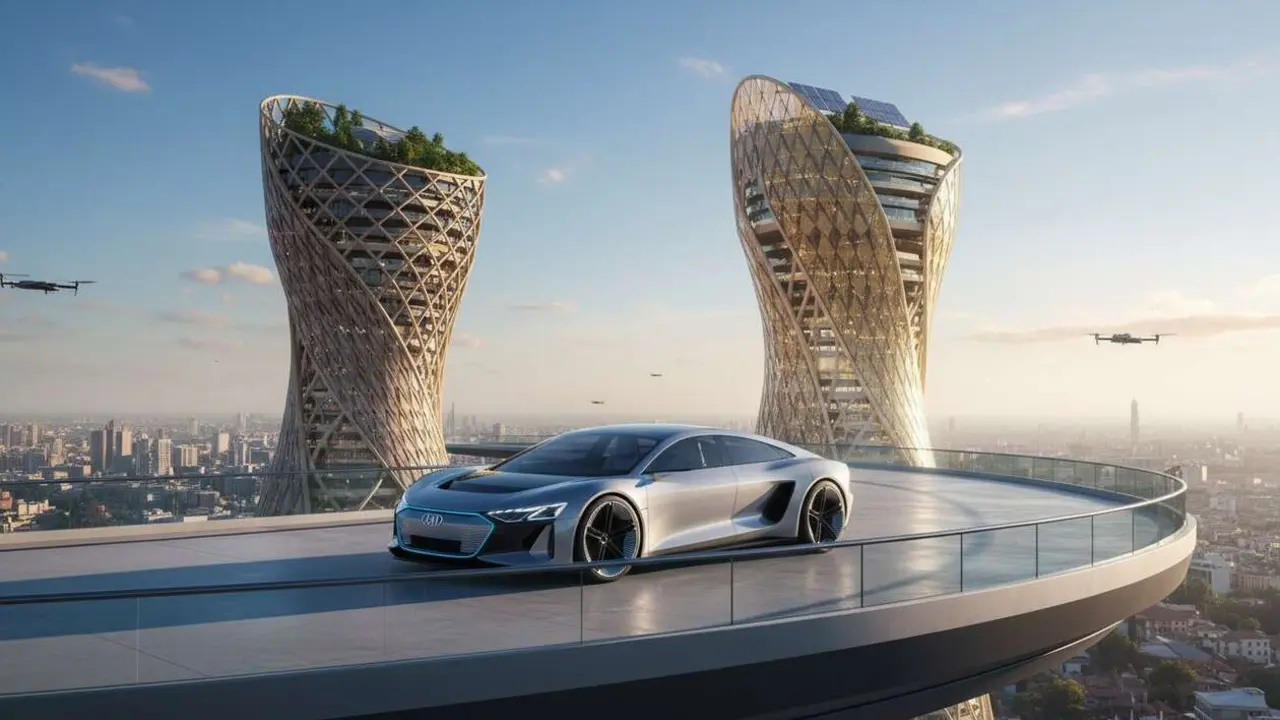  Audi presenta su nuevo coche el&eacute;ctrico innovador en un mercado global influenciado por Senegal y Arabia Saudita &mdash; Imagen generada por IA 