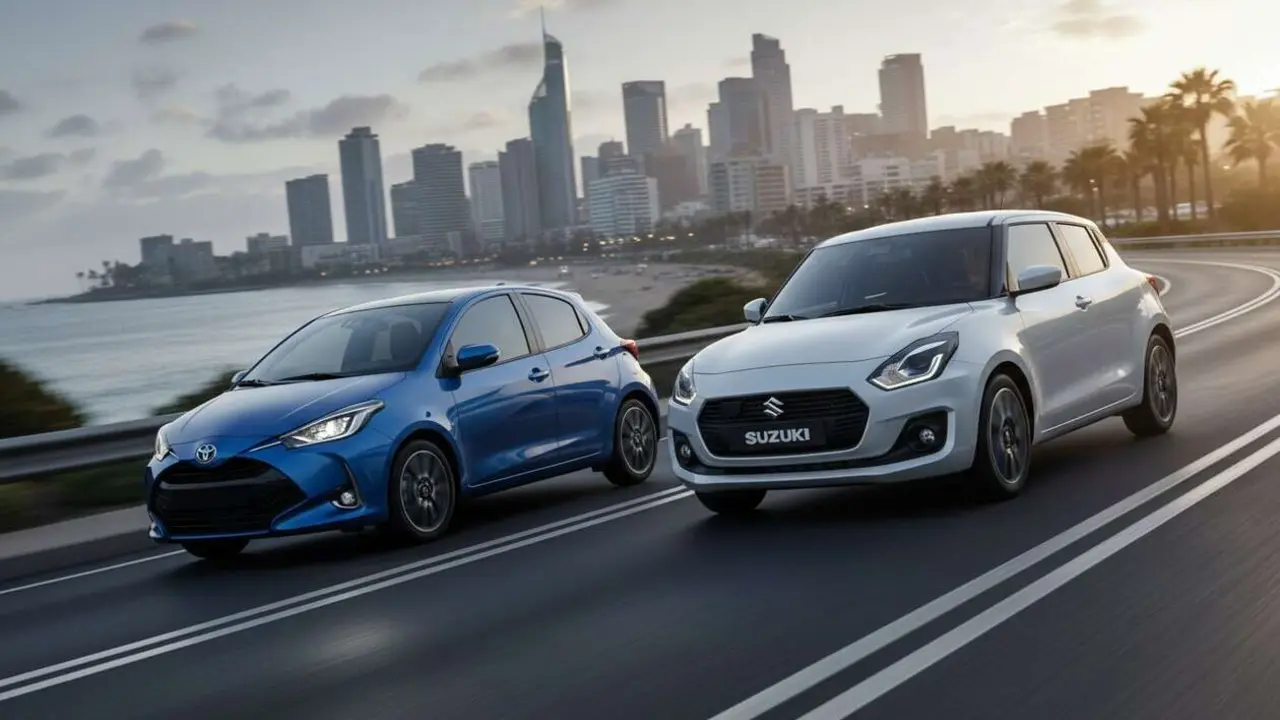 Comparativa detallada entre Suzuki Swift y Toyota Yaris 2026 para elegir el mejor utilitario fiable del a&ntilde;o &mdash; Imagen generada por IA 