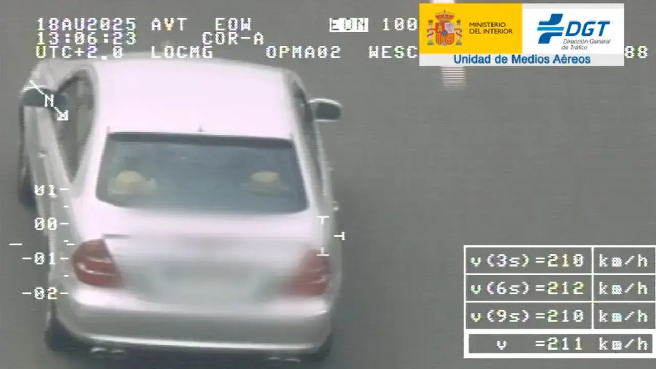 El coche cazado por la DGT