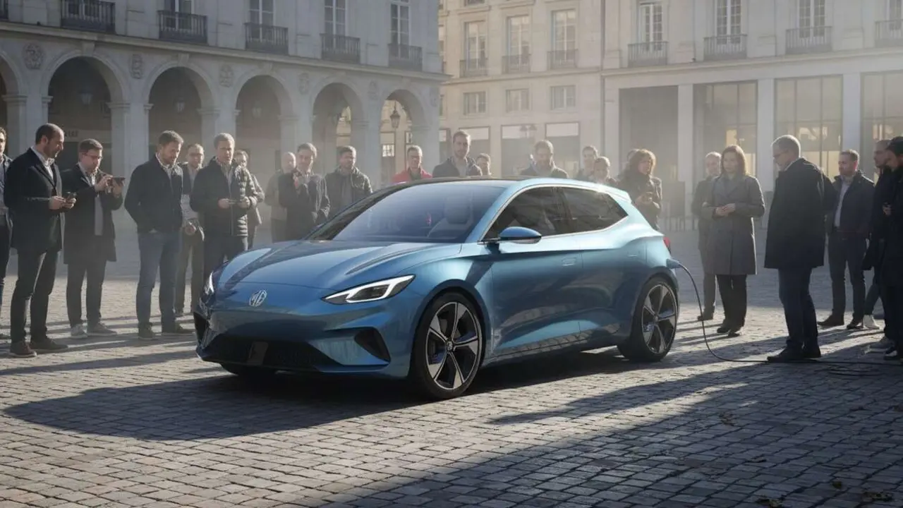  MG 2 2027 el&eacute;ctrico urbano presentado como la revoluci&oacute;n en movilidad sostenible para Europa en el futuro cercano &mdash; Imagen generada por IA 