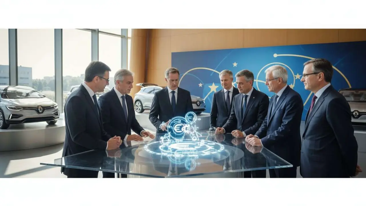  Renault y aliados europeos promocionan el sello de calidad &ldquo;Hecho en Europa&rdquo; para productos fabricados en la regi&oacute;n &mdash; Imagen generada por IA 
