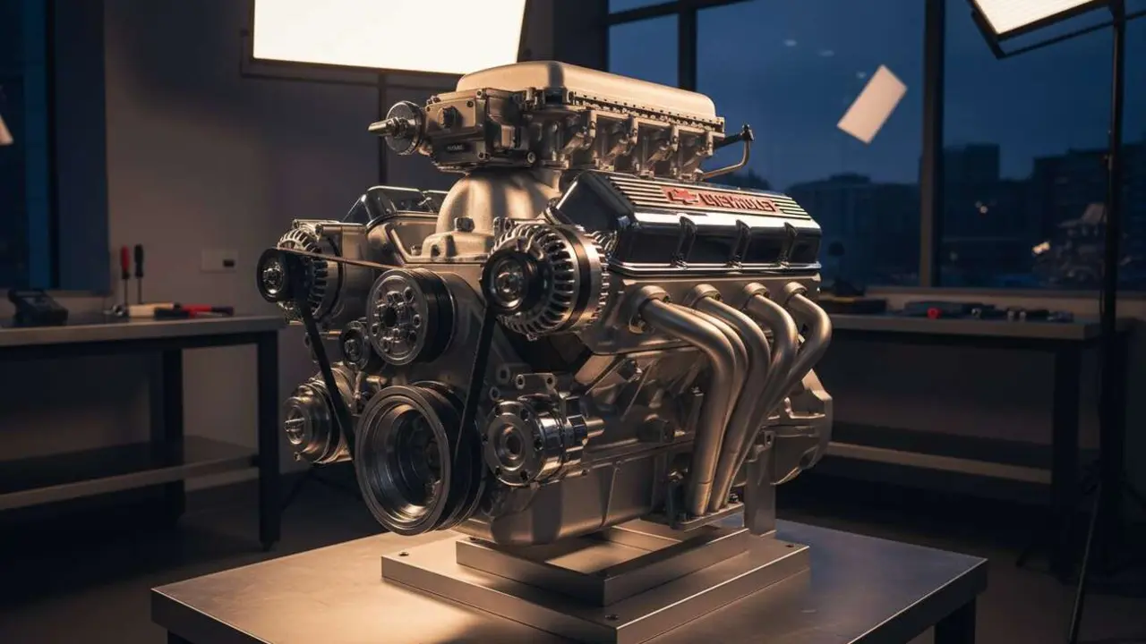  Motor Chevrolet LS6 de 535 CV potente y natural sin turbo ni tecnolog&iacute;a h&iacute;brida para rendimiento impresionante &mdash; Imagen generada por IA 