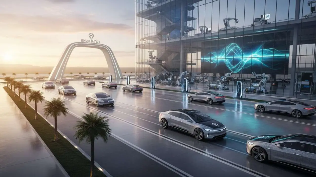  Imagen destacada de BYD presentando su innovador plan el&eacute;ctrico para competir con Tesla en el mercado espa&ntilde;ol &mdash; Imagen generada por IA 