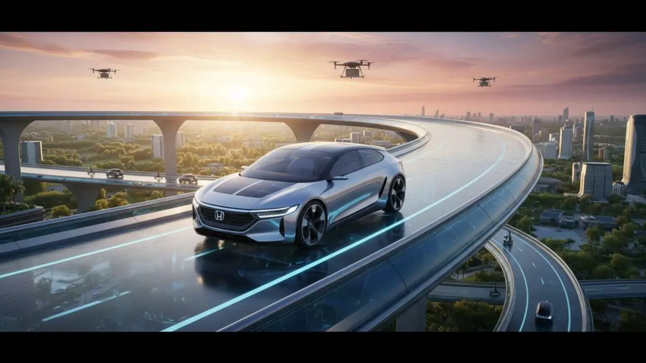  Honda liderando la innovaci&oacute;n en movilidad sostenible con tecnolog&iacute;a avanzada para un futuro m&aacute;s limpio y eficiente &mdash; Imagen generada por IA 