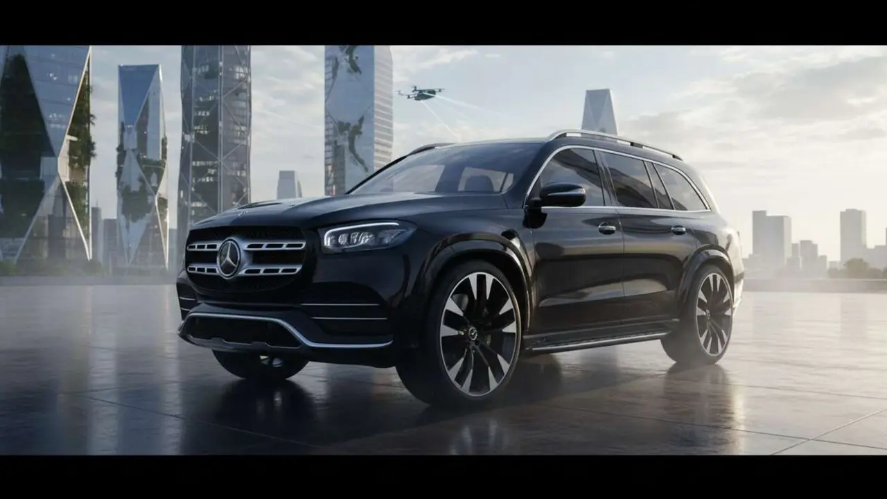  Mercedes-Benz GLS 2026 en color negro mostrando su dise&ntilde;o elegante y potencia superior en SUV de alta gama &mdash; Imagen generada por IA 