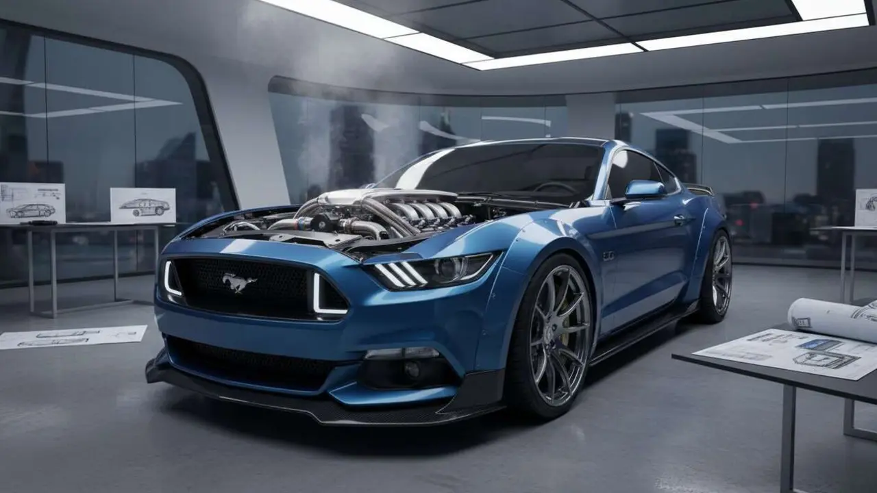  Ford Mustang V10 prototipo exclusivo revelando sus secretos y dise&ntilde;o innovador jam&aacute;s producido &mdash; Imagen generada por IA 