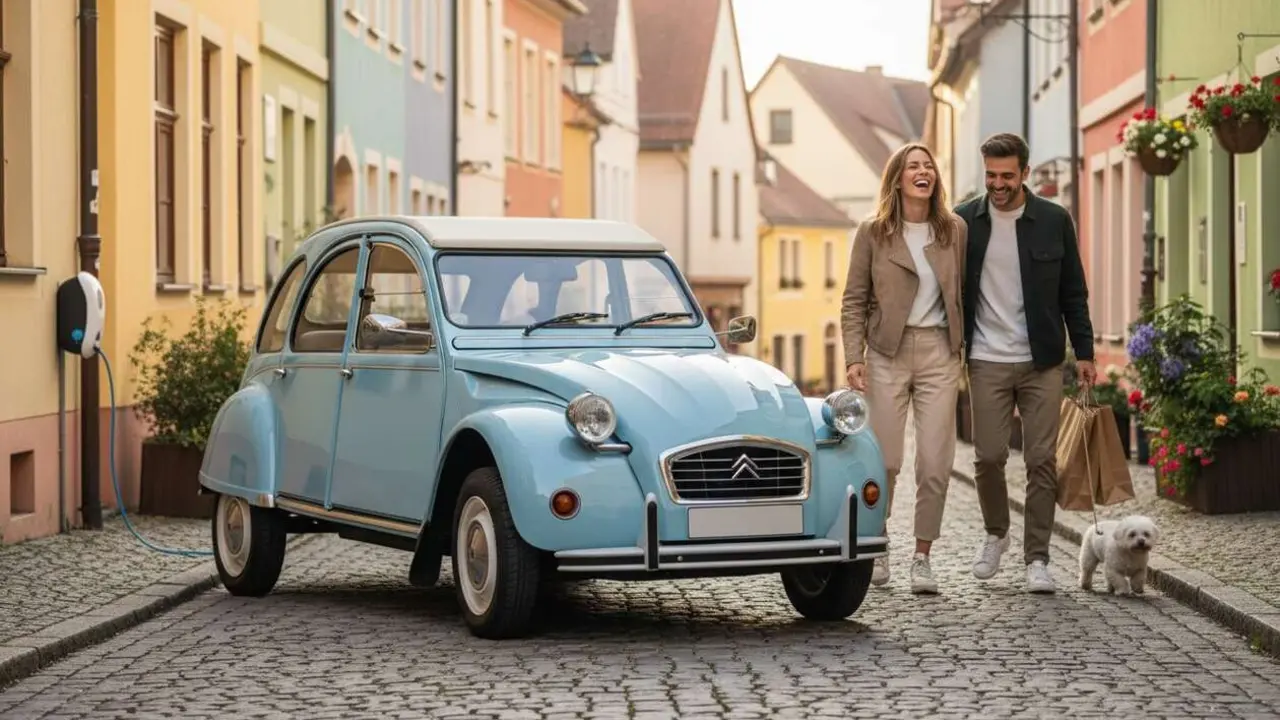  Citro&euml;n presenta el nuevo 2CV el&eacute;ctrico econ&oacute;mico por menos de 15.000 euros con dise&ntilde;o cl&aacute;sico y tecnolog&iacute;a moderna &mdash; Imagen generada por IA 