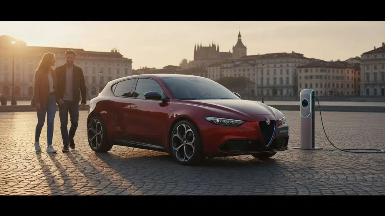 Alfa Romeo presenta su nuevo compacto el&eacute;ctrico e h&iacute;brido marcando su regreso tras 6 a&ntilde;os en el mercado automotriz &mdash; Imagen generada por IA 