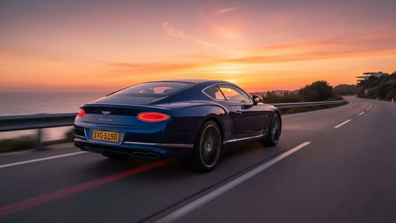  Bentley Continental GT en carretera mostrando su lujo y potencia excepcionales que marcan tendencia automotriz &mdash; Imagen generada por IA 