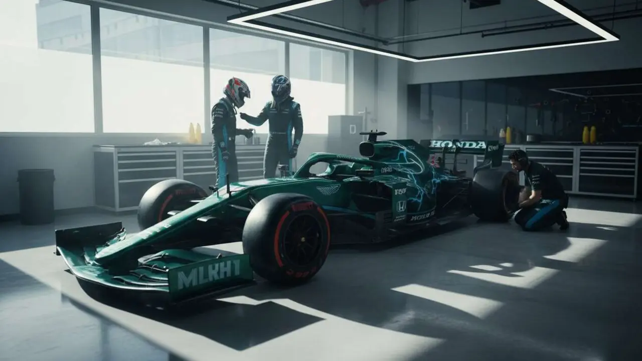  Honda AMR26 en acci&oacute;n, el monoplaza clave para dominar la F&oacute;rmula 1 en la temporada 2027 seg&uacute;n sus pilotos &mdash; Imagen generada por IA 