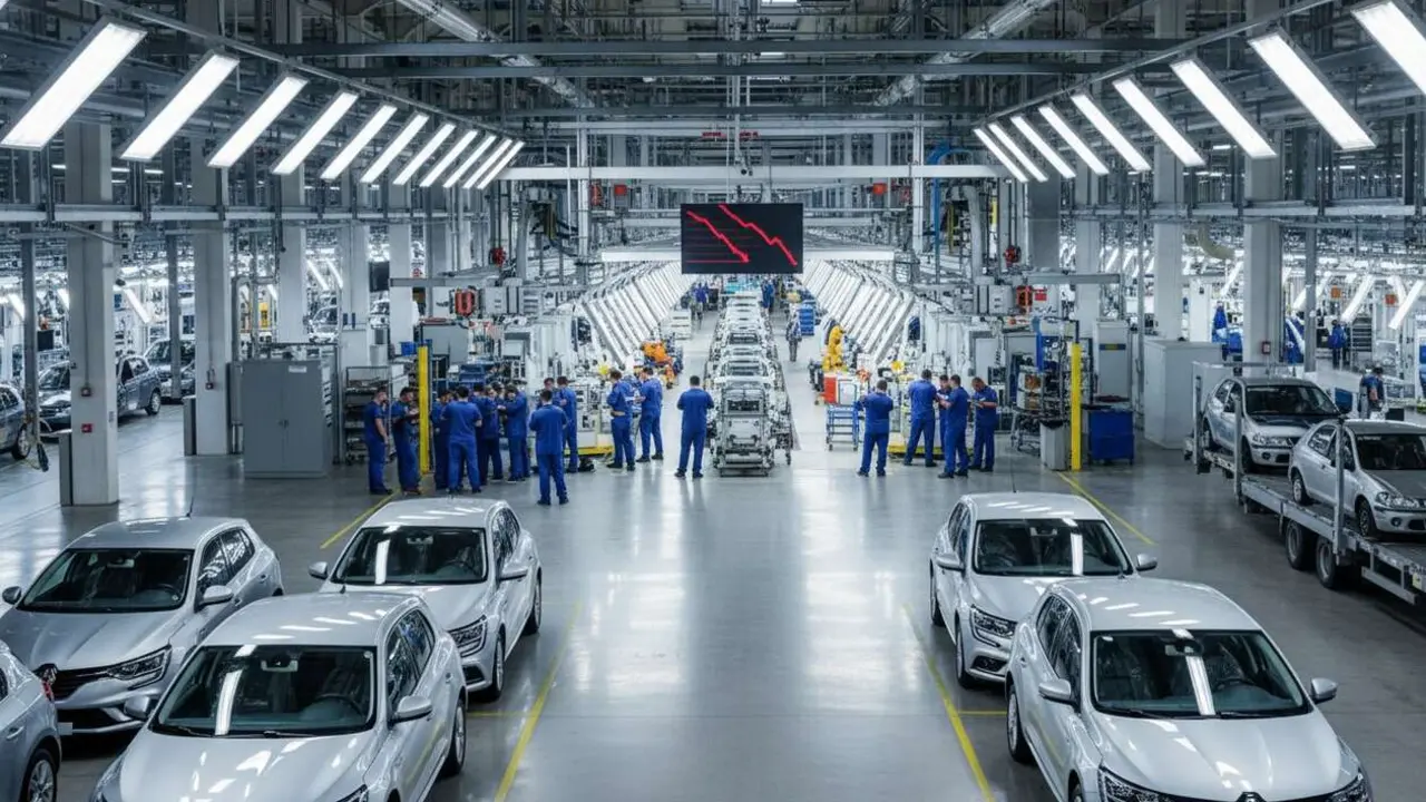  Renault anuncia recorte de 800 empleos para mejorar su competitividad frente a las marcas chinas en el mercado automotriz &mdash; Imagen generada por IA 