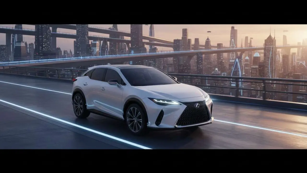  Lexus RZ 350e 2026 mostrando su dise&ntilde;o innovador y lujo el&eacute;ctrico que redefine el futuro del autom&oacute;vil sustentable &mdash; Imagen generada por IA 
