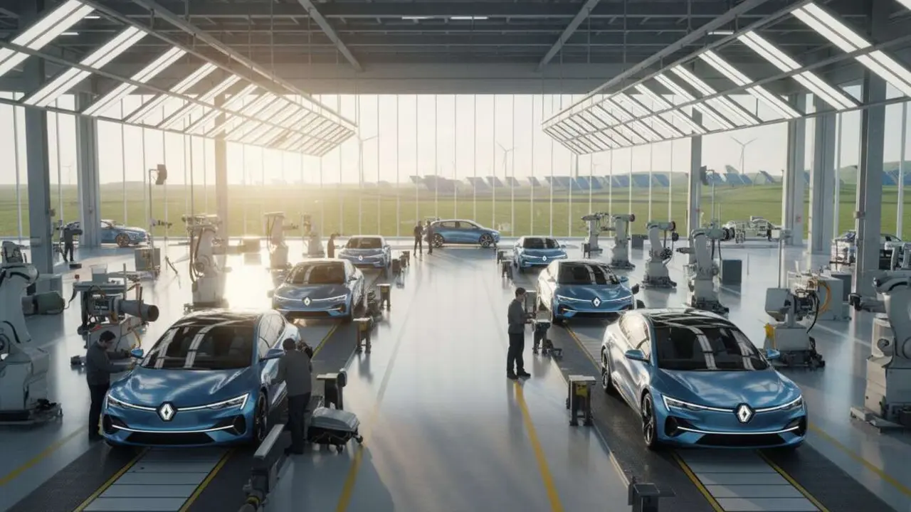  Renault presenta su plan industrial innovador que transformar&aacute; la industria automotriz en Espa&ntilde;a para 2028 &mdash; Imagen generada por IA 