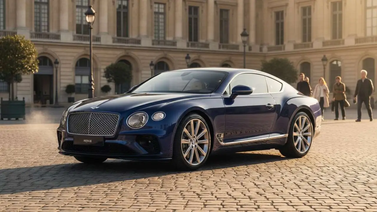  Bentley Continental GT en exhibici&oacute;n mostrando su dise&ntilde;o de lujo y potencia excepcional para amantes de coches exclusivos &mdash; Imagen generada por IA 