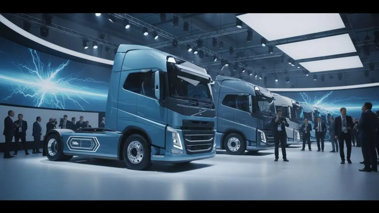  Camiones el&eacute;ctricos Volvo con 700 km de autonom&iacute;a presentados en IAA 2026 revolucionan el transporte sostenible &mdash; Imagen generada por IA 