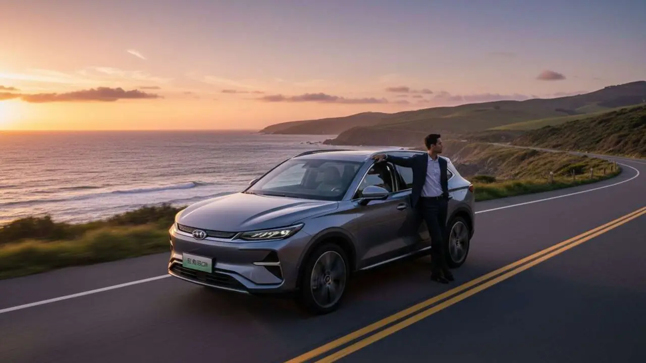  BYD presenta su innovador SUV h&iacute;brido por menos de 40.000 euros con tecnolog&iacute;a avanzada y dise&ntilde;o atractivo &mdash; Imagen generada por IA 