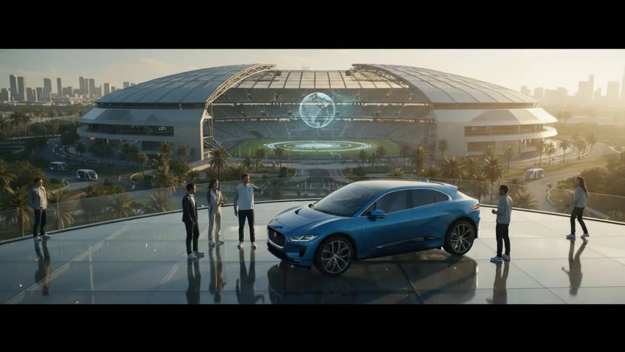  Jaguar y el Mundial 2030: la sorprendente conexi&oacute;n entre la marca de lujo y el evento deportivo internacional &mdash; Imagen generada por IA 