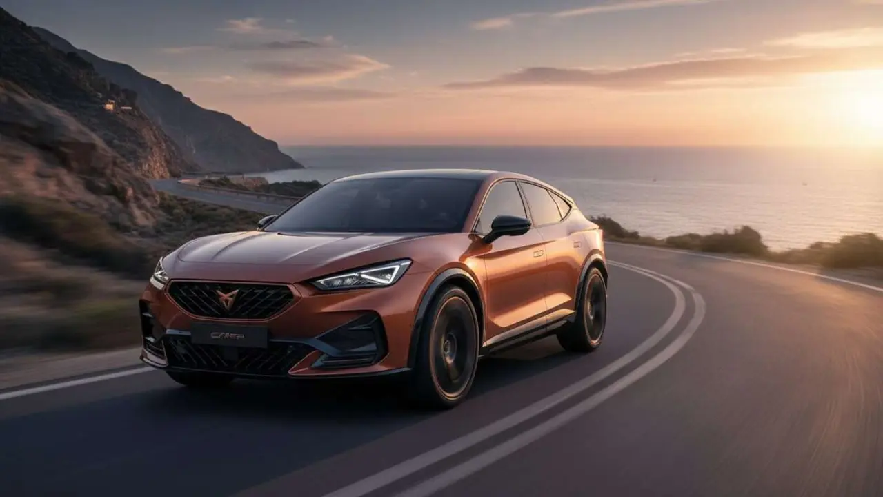  Coche deportivo Cupra en acci&oacute;n simbolizando la revoluci&oacute;n y audacia en el dise&ntilde;o automotriz actual &mdash; Imagen generada por IA 