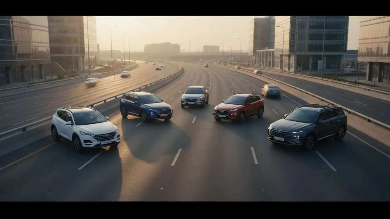  Hyundai presenta sus 5 SUV innovadores que est&aacute;n revolucionando el mercado automotriz este a&ntilde;o &mdash; Imagen generada por IA 