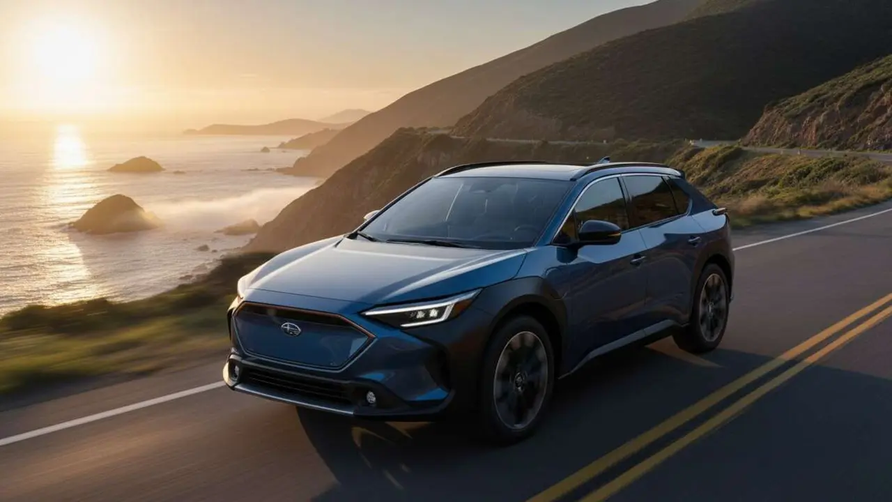  Subaru Solterra 2026 SUV el&eacute;ctrico con dise&ntilde;o renovado y autonom&iacute;a mejorada para conducir sin preocupaciones &mdash; Imagen generada por IA 