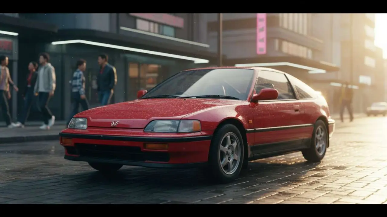  Honda CRX SiR deportivo japon&eacute;s de los 90 ic&oacute;nico dise&ntilde;o y rendimiento legendario en autom&oacute;viles cl&aacute;sicos &mdash; Imagen generada por IA 