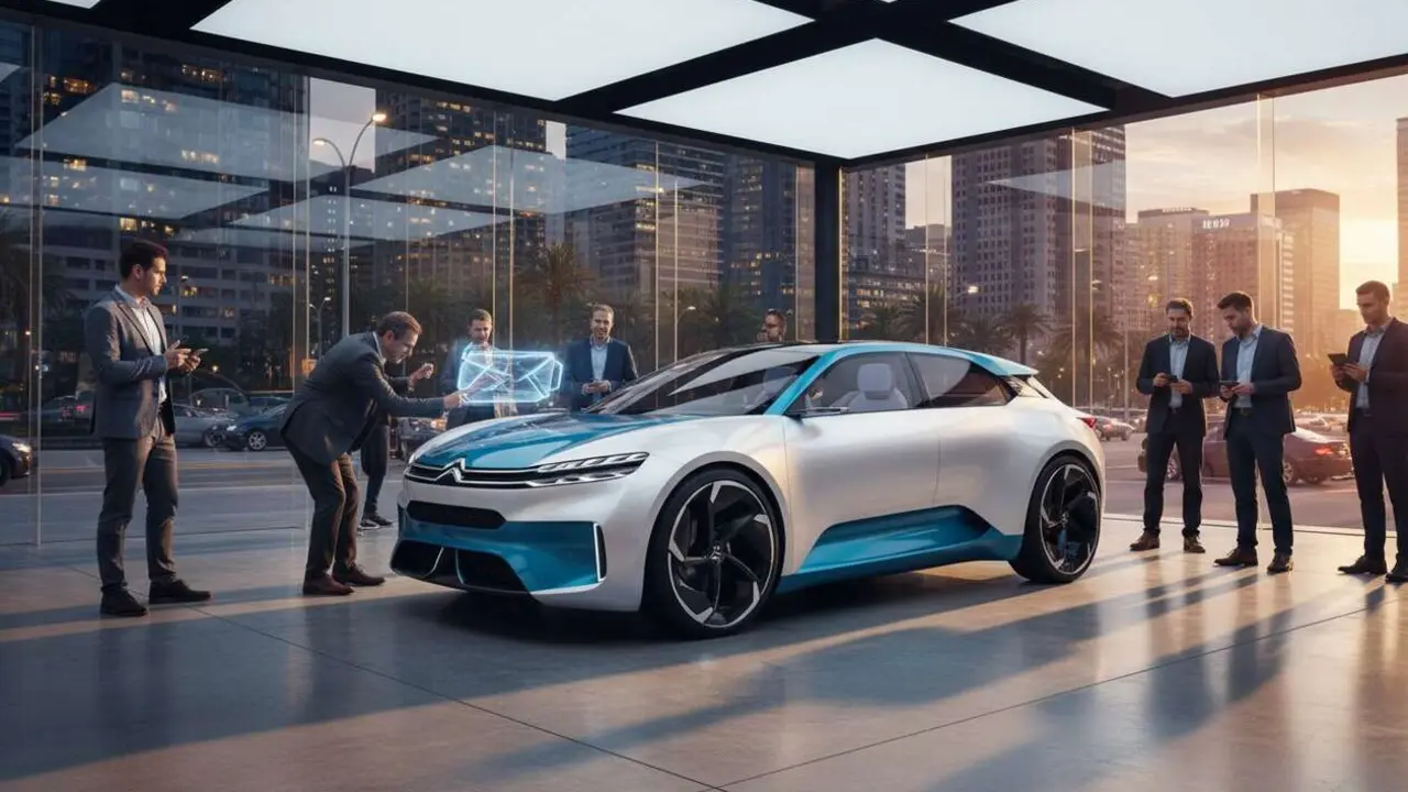  Citro&euml;n presenta su innovador coche el&eacute;ctrico que revoluciona el mercado automotriz con tecnolog&iacute;a &uacute;nica y dise&ntilde;o moderno &mdash; Imagen generada por IA 